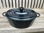 Nomar (Staub) braadpan Ovaal 27cm Midnight Bleu - Zeldzaam!, Gietijzer, Ophalen of Verzenden, Zo goed als nieuw, Staub