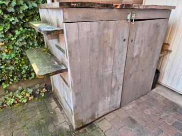 Containerombouw voor 2 containers van 240 L van steigerhout beschikbaar voor biedingen