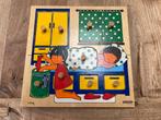 Educo schoolmateriaal houten inlegpuzzle/puzzel slaapkamer, 2 tot 4 jaar, Gebruikt, Ophalen of Verzenden, Van hout