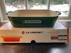 Le Creuset grote gietijzeren ovenschaal Bamboo Green, Overige materialen, Ophalen of Verzenden, Overige stijlen, Schaal of Schalen