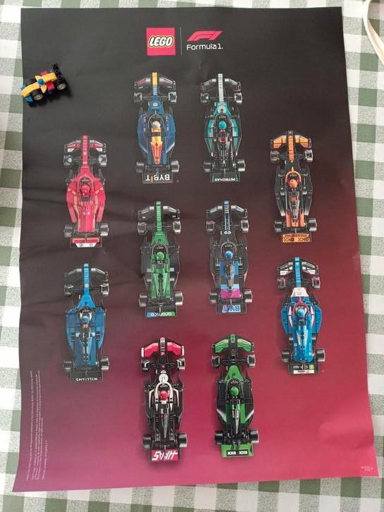 Lego F1 Poster + Mini Racewagen, Kinderen en Baby's, Speelgoed | Duplo en Lego, Nieuw, Lego, Complete set, Ophalen of Verzenden