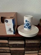 Heinen Delfts Blauw. Kandelaar, Huis en Inrichting, Woonaccessoires | Kandelaars en Kaarsen, Ophalen of Verzenden, Blauw, Overige materialen