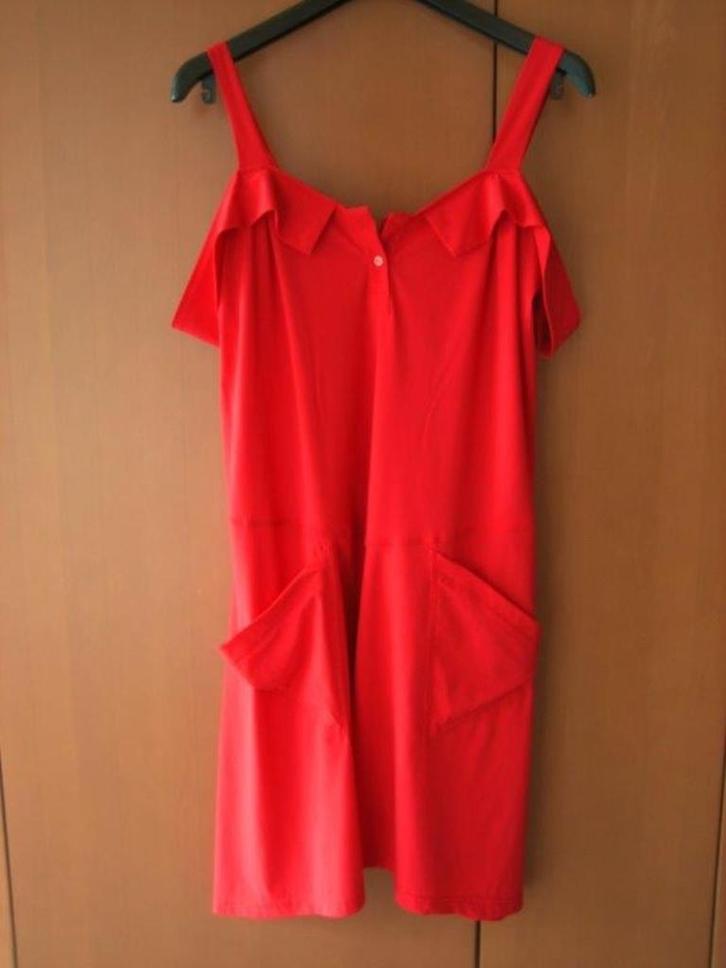 Zomers knalrood sexy travelstof jurkje ONLY-M 40 snazzeys, Kleding | Dames, Jurken, Nieuw, Maat 38/40 (M), Rood, Onder de knie