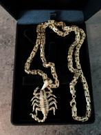 585/14k Gouden KoningsKetting met Scorpion Hanger 58cm, Ophalen, Met hanger, Zo goed als nieuw, Goud