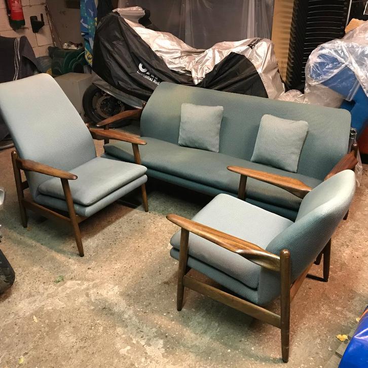 Propos Hulmefa heren dames fauteuil bank vintage design, Huis en Inrichting, Fauteuils, Gebruikt, Ophalen