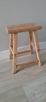 Houten Krukje / Bijzettafel, Ophalen of Verzenden