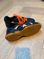 Asics Zaalschoenen Blauw Oranje maat 34,5, Ophalen of Verzenden, Zo goed als nieuw