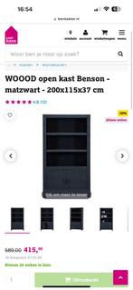 nieuwe zwarte WOOOD wandenkast., Huis en Inrichting, Kasten | Wandmeubels, Ophalen, Zo goed als nieuw, 25 tot 50 cm, Minder dan 150 cm