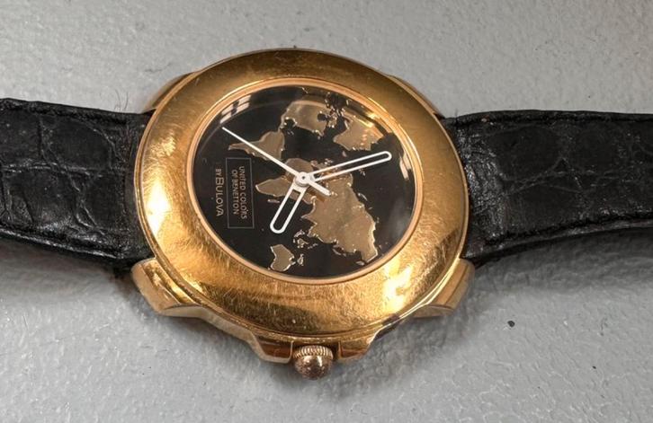 Horloges vintage, Sieraden, Tassen en Uiterlijk, Horloges | Dames, Gebruikt, Polshorloge, Overige merken, Staal, Leer, Ophalen of Verzenden