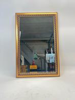 Vintage spiegel met gouden frame, 100 tot 150 cm, Ophalen of Verzenden, E, Rechthoekig