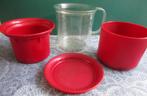 kompleet vintage tupperware koffie /thee filtersetje, Ophalen of Verzenden, Rood