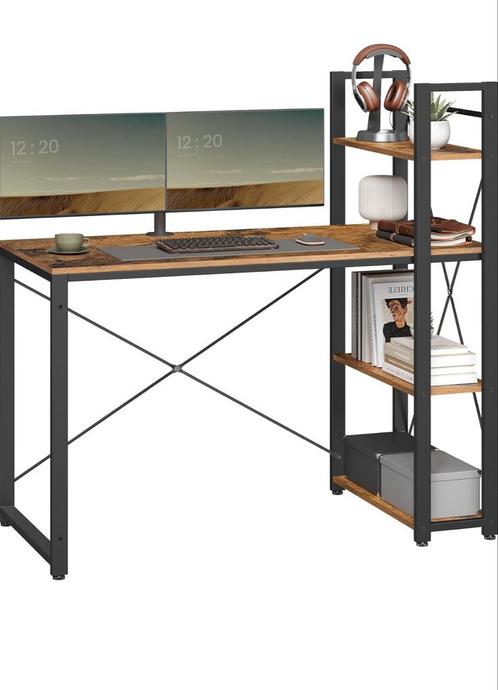 (NIEUW) Vintage bureau met 4 planken, Huis en Inrichting, Bureaus, Nieuw, Ophalen