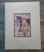 Anton Pieck  - mooie prent in passe-partout 40x30 cm, Ophalen of Verzenden, Zo goed als nieuw