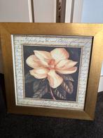 Magnolia Schilderij met Gouden Lijst, Ophalen of Verzenden