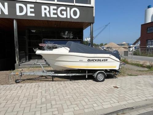 QUICKSILVER 450 CABIN & YAMAHA F30FETL, Watersport en Boten, Vis- en Consoleboten, Gebruikt, 30 tot 50 pk, 3 tot 6 meter, Benzine