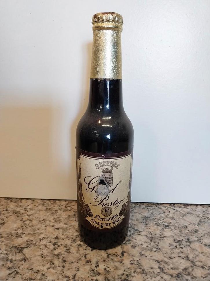 Vol flesje 33 cl. Arcener grand prestige 1987, Verzamelen, Biermerken, Zo goed als nieuw, Flesje(s), Hertog Jan, Ophalen