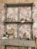 Brocante oud houten rek - rekje - wandrek - regaal., Ophalen