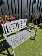 Tuinbankje grijs, Ophalen, Gebruikt, Hout