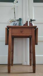 Antieke art deco tafel eiken sidetable tafeltje bureautje, Ophalen, Rechthoekig