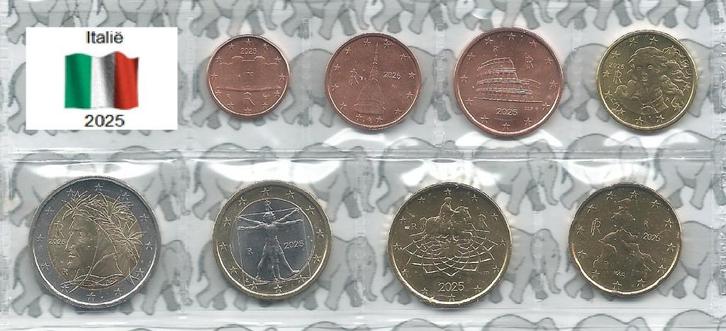 Italië UNC serie 2025, Postzegels en Munten, Munten | Europa | Euromunten, Setje, Overige waardes, Italië, Ophalen of Verzenden