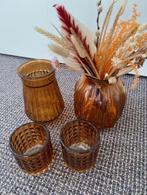 Oranje bruine woonaccessoires, Oranje, Ophalen of Verzenden, Minder dan 50 cm, Glas