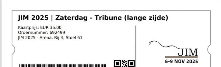 Jumping Indoor tickets zaterdag 8 november met K3, Tickets en Kaartjes, Evenementen en Festivals, Twee personen