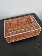 Zeldzaam antiek houtsnijwerk Taj Mahal kist, Minder dan 50 cm, Minder dan 50 cm, Ophalen of Verzenden, Zo goed als nieuw
