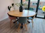 Complete eethoek, Huis en Inrichting, Tafels | Eettafels, Ophalen of Verzenden, Zo goed als nieuw, Rond
