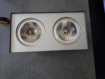 2 Stuks Philips Lirio plafondspots zwart met zilver beschikbaar voor biedingen