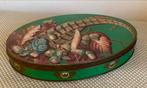 Vintage Blikken Koektrommel Côte d'Or ovaal 29cm, Verzamelen, Ophalen of Verzenden, Gebruikt, Koek(jes), Overige merken
