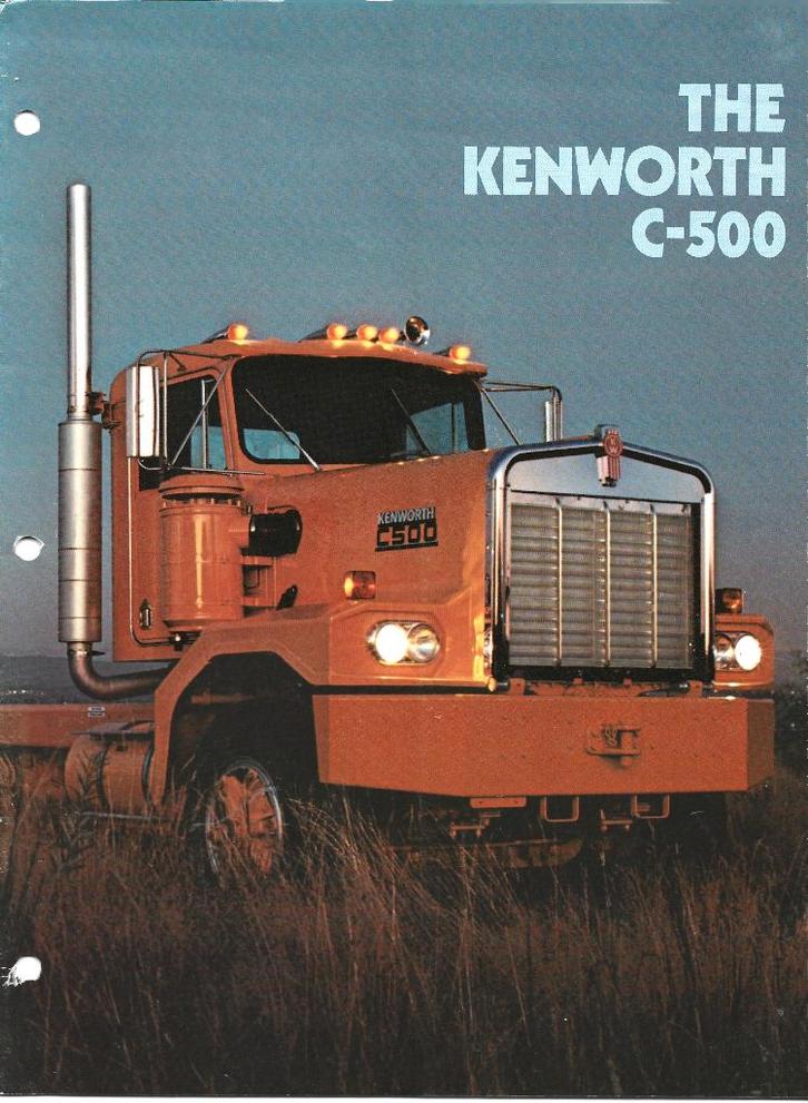 Kenworth C500 brochure vrachtwagen camion, Boeken, Vervoer en Transport, Zo goed als nieuw, Vrachtwagen, Ophalen of Verzenden