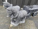 Stene paarden met koets, Ophalen of Verzenden, Nieuw, Steen