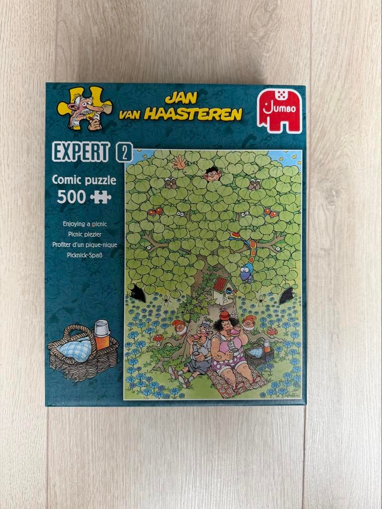 Jan van Haasteren - Picknick - 500 Stukjes, Hobby en Vrije tijd, Denksport en Puzzels, Ophalen, 500 t/m 1500 stukjes, Zo goed als nieuw