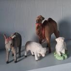 Oude Franse Kerststaldieren flock dieren van Devineau, Antiek en Kunst, Ophalen of Verzenden