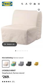 Slaapstoel ikea, Huis en Inrichting, Ophalen, Eenpersoons, Wit, Zo goed als nieuw