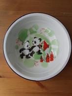 Mooie oude Chinese kom van emaille met twee panda's 20 cm., Antiek en Kunst, Antiek | Emaille, Ophalen of Verzenden