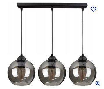 Moderne Eettafel Lamp met 3 Glazen Bollen beschikbaar voor biedingen