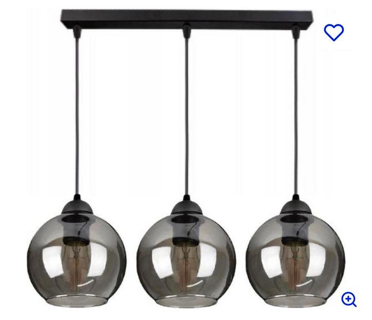 Moderne Eettafel Lamp met 3 Glazen Bollen, Huis en Inrichting, Lampen | Hanglampen, Gebruikt, 75 cm of meer, Glas, Ophalen of Verzenden