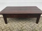 MASSIEVE OUD TEAKHOUTEN SALONTAFEL coffeetable Flamant, Ophalen, Gebruikt