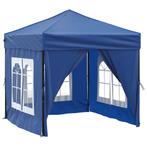 Partytent inklapbaar met zijwanden 2x2 m blauw, Tuin en Terras, Partytenten, Partytent, Minder dan 4 meter, Nieuw, Opvouwbaar