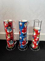 11 Leuke kerstbekers in houder, Diversen, Kerst, Ophalen of Verzenden, Gebruikt