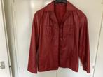 Rood Nep Leer Jasje - Maat M, Kleding | Dames, Maat 38/40 (M), Ophalen of Verzenden, Jasje, Gedragen