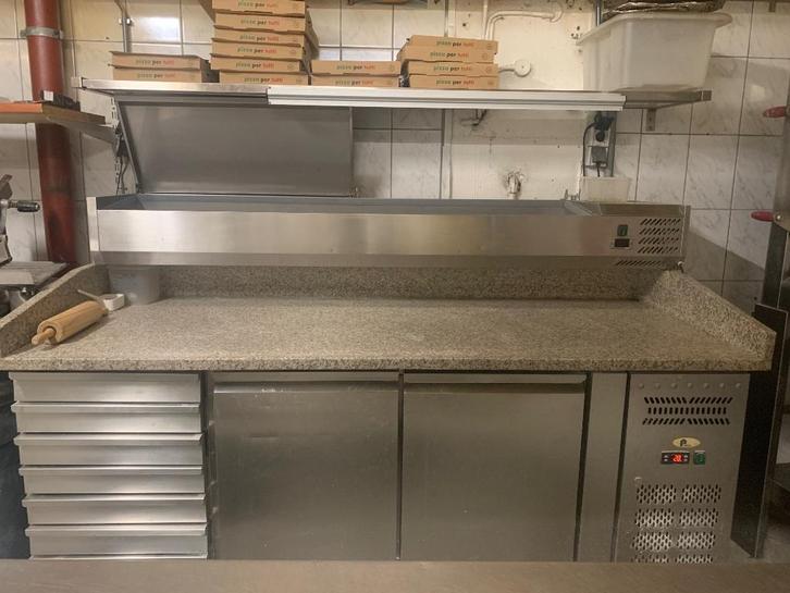 Pelican Pizza Koelwerkbank met Saladette, Witgoed en Apparatuur, Koelkasten en IJskasten, Zo goed als nieuw, Zonder vriesvak, Minder dan 75 liter
