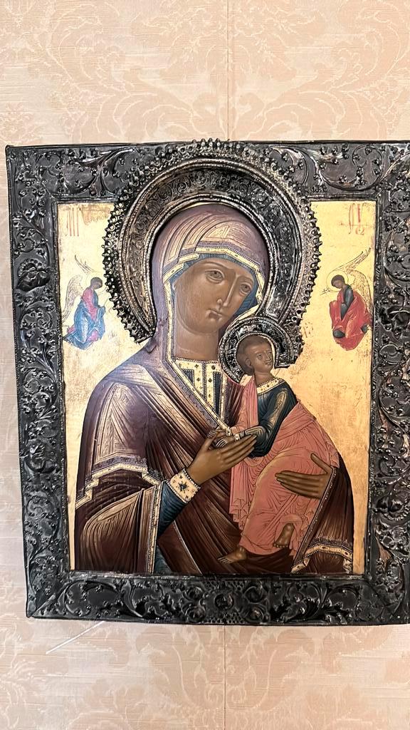 "Moeder Gods van de Passie" Icoon, Antiek en Kunst, Antiek | Religie, Ophalen of Verzenden