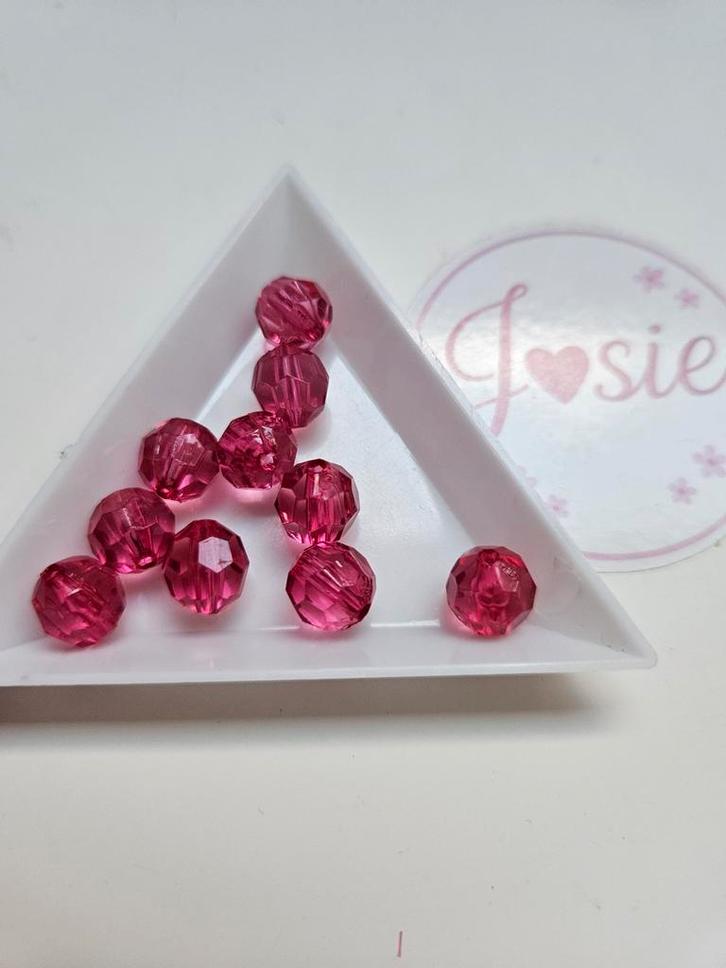 Roze Facet Kralen - Nieuw #166, Hobby en Vrije tijd, Kralen en Sieraden maken, Nieuw, Kraal, Ophalen