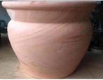 Vintage jaren 50 bloempot 16,3cm terracotta, Gebruikt, Rond, Binnen, Ophalen of Verzenden