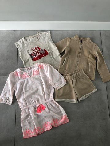 Pakket 4x | Vest | Short | Jurk | Shirt | Maat 110   beschikbaar voor biedingen