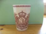Porseleinen beker 25 jarig regeringsjubileum Wilhelmina 1923, Verzamelen, Ophalen of Verzenden, Zo goed als nieuw, Nederland, Servies
