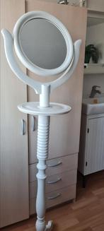 Staande brocante spiegel, Antiek en Kunst, Ophalen, Rechthoekig, Minder dan 50 cm