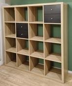 16 vaks Kallax open kast vakkenkast 4x4 bruin Ikea, Ophalen, 100 tot 150 cm, 100 tot 150 cm, Eikenhout